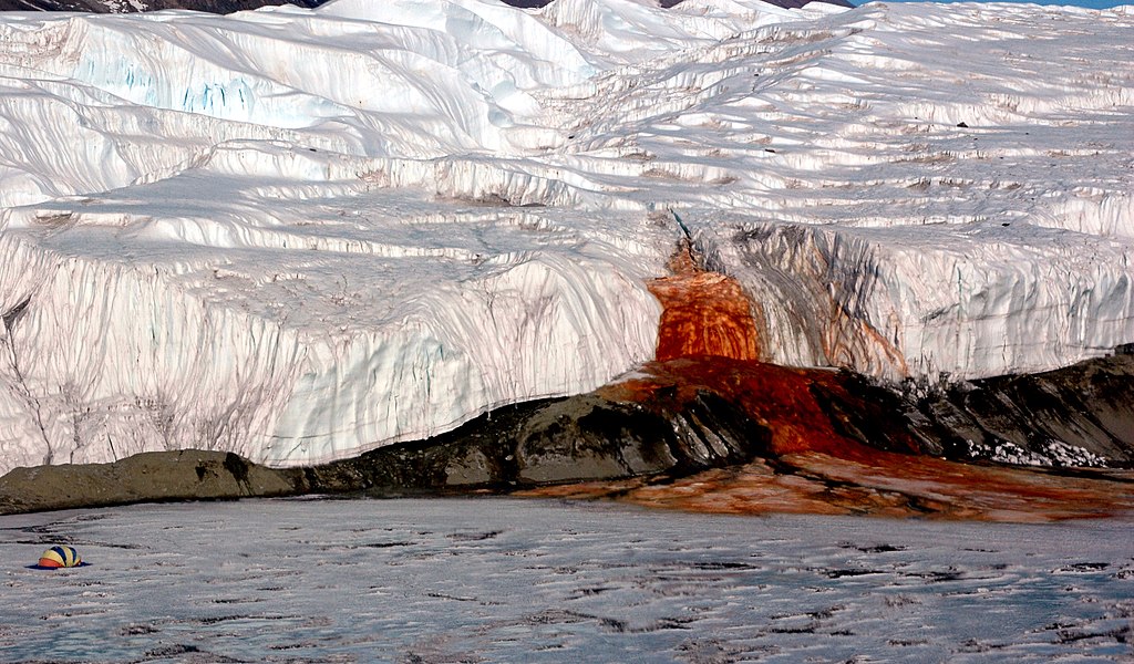 Les cascades de sang de l'Antarctique.